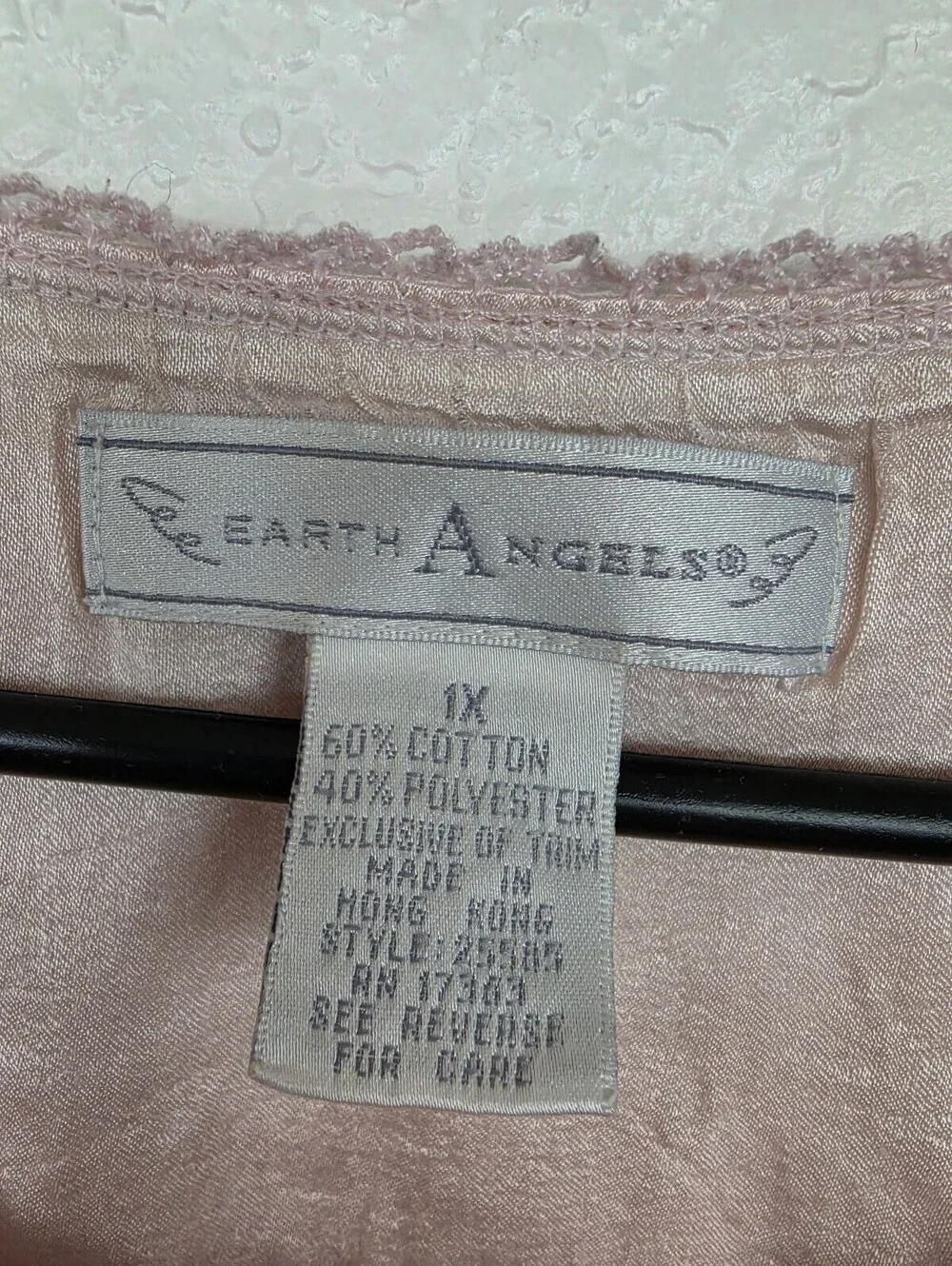 Earth Angels Pink Floral Embroidered Button-Up Shirt 1X